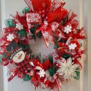Snowman & Snowflake Wreath